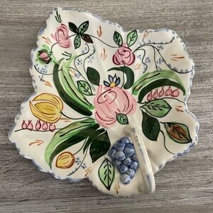 Blue Ridge China Southern Potteries Verna Handled Leaf Dish